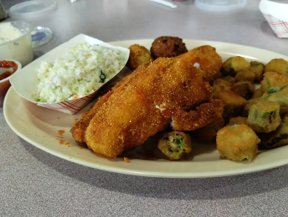 Catfish Coleslaw Fried Okra